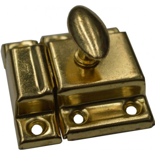 Cupboard Catch Turn Type Hipkiss #352 E.B. in elegant brass finish, perfect for modern cabinetry and easy installation.