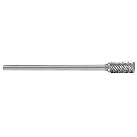 Carbide burr with 1/4" head, 5/8" flute, ideal for precise metalwork in ferrous materials, designed for durability and performance.