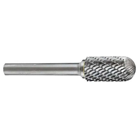 Holemaker Carbide Burr with 1/8" head diameter, designed for precision cutting of ferrous metals, ideal for detailed projects.