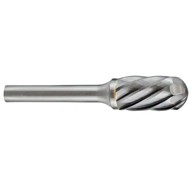 Premium 3/4in carbide burr with round radius end, ideal for precise shaping in metal, wood, and automotive projects.