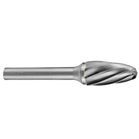 Holemaker Carbide Burr 1/4" Tree Radius End for precision cutting, featuring durable aluminium cut geometry and compatible 1/4" shank.