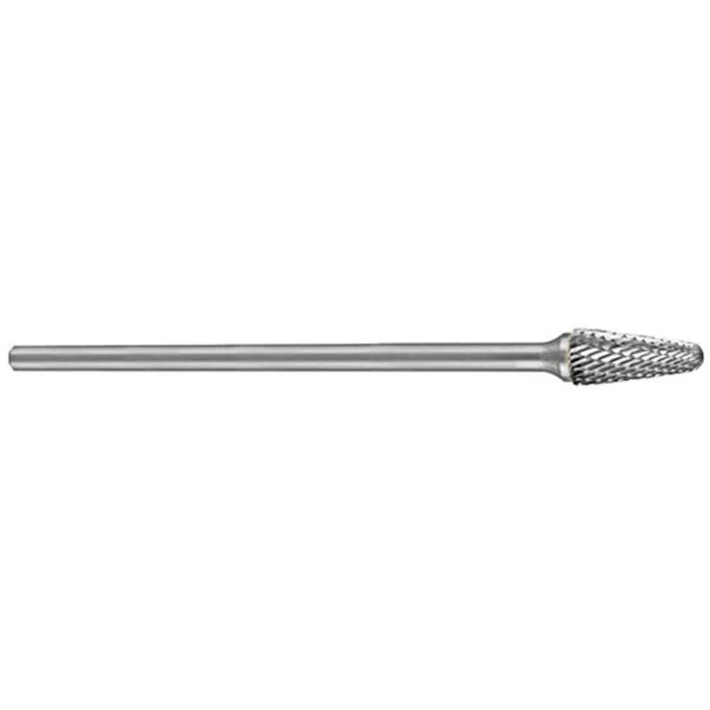 Holemaker Carbide Burr with 1/4" head and 5/8" flute for precision metalwork, featuring a 6" extended shank and double cut geometry.