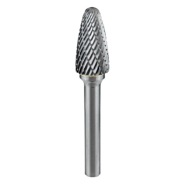 Holemaker Carbide Burr 1/2 x 1in with tree radius end, ideal for precision metalworking and creating rounded edges.