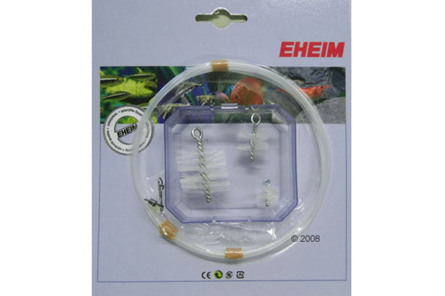 Eheim Flexi Brush Set for aquarium maintenance, includes cleaning pipe and three brushes for various tubing sizes.