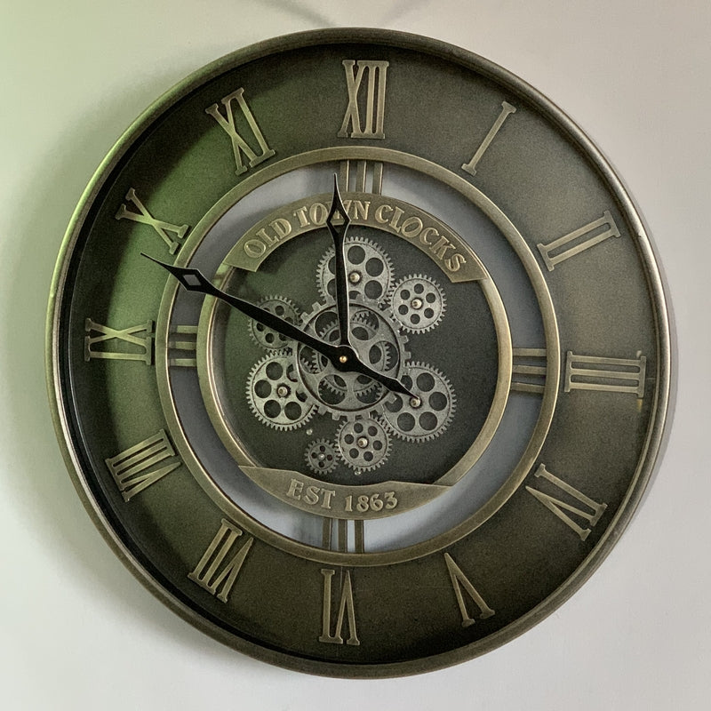 Gear Clock - Gunmetal (60cm)