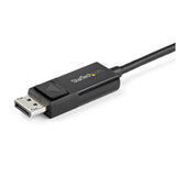 USB C to DisplayPort 1.2 cable, 1m long, supports 4K video at 60Hz; bidirectional for connecting USB-C to DisplayPort displays.