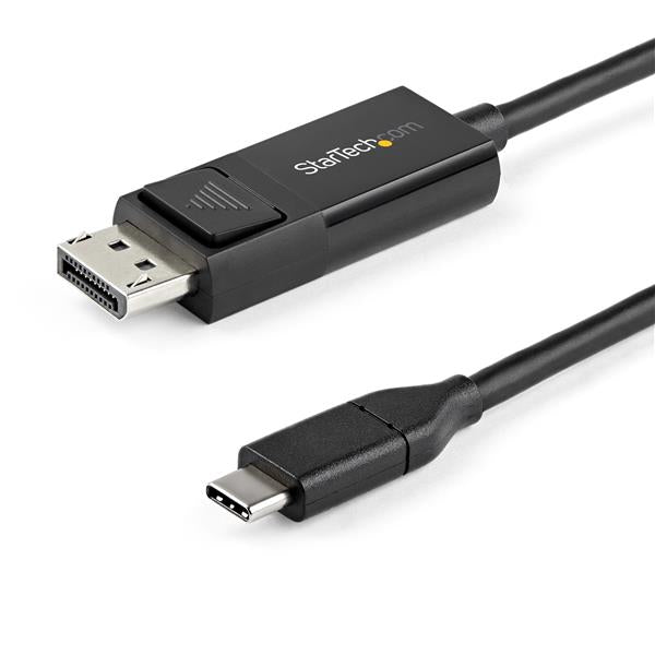 USB C to DisplayPort 1.2 cable, 3.3 ft, supports 4K video/audio, bidirectional for seamless device connection.