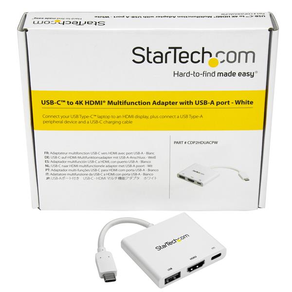 USB C Multiport Adapter with HDMI 4K - PD - 1x USB 3.0 Type A - USB C Video