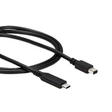 1 m (3.3&apos;) USB-C to Mini DisplayPort Cable - 4K 60Hz - Black