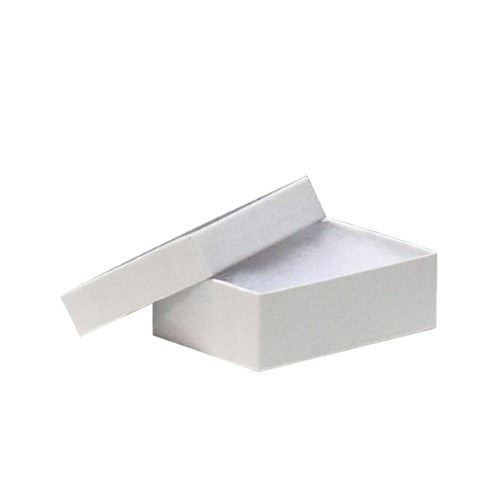 White cotton fill gift boxes, 54x79x25mm, perfect for elegant packaging of small gifts, jewelry, and crafts. 100 per carton.