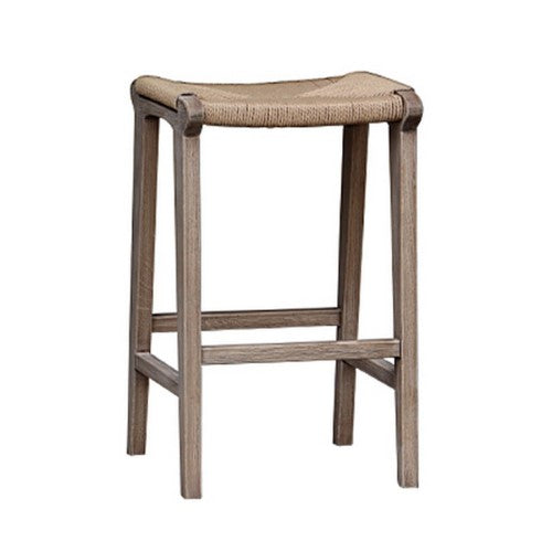 Barstool  - Reclaimed Oak & Rattan (40 X 38 X 66cm)