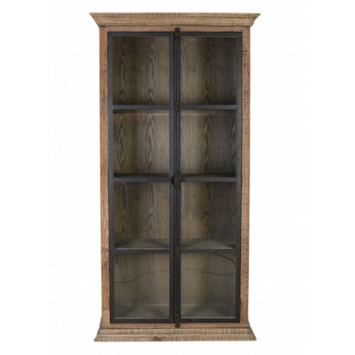 Cabinet W/Iron Doors - Reclaimed Oak (1.12m X 45cm X 2.2m)