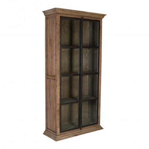 Cabinet W/Iron Doors - Reclaimed Oak (1.12m X 45cm X 2.2m)