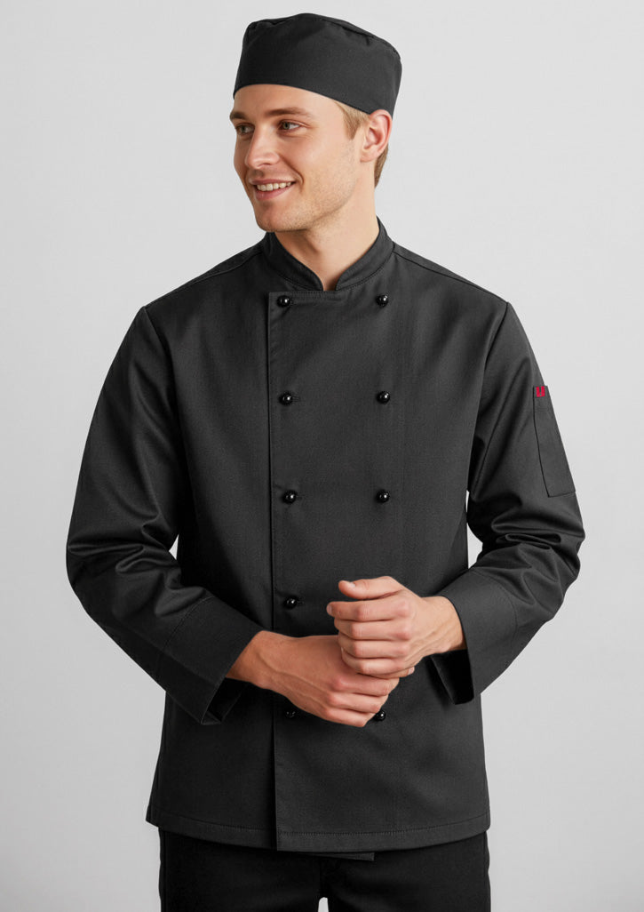 Al Dente Mens Long Sleeve Chef Jacket - White