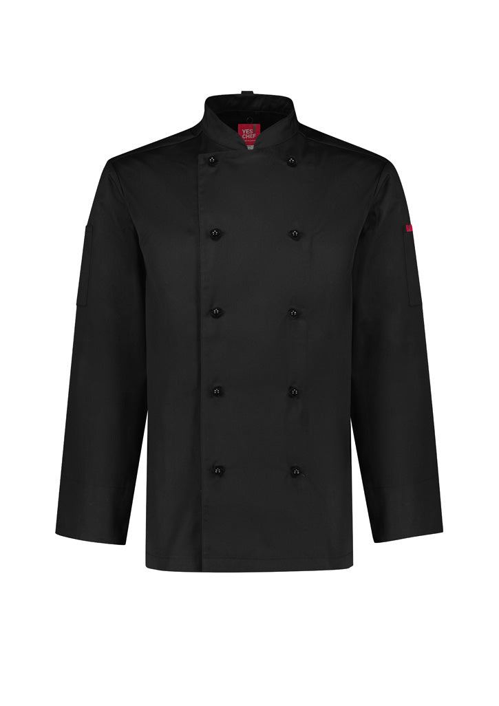Al Dente Mens Long Sleeve Chef Jacket - Black