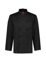 Al Dente Mens Long Sleeve Chef Jacket - Black