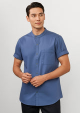 Salsa Mens Short Sleeve Chef Shirt - Grey Smoke