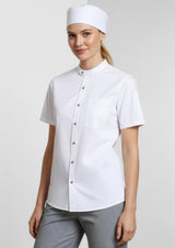 Salsa Mens Short Sleeve Chef Shirt - White