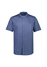 Salsa Mens Short Sleeve Chef Shirt - Grey Smoke