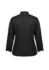 Alfresco Womens Long Sleeve Chef Jacket - Black