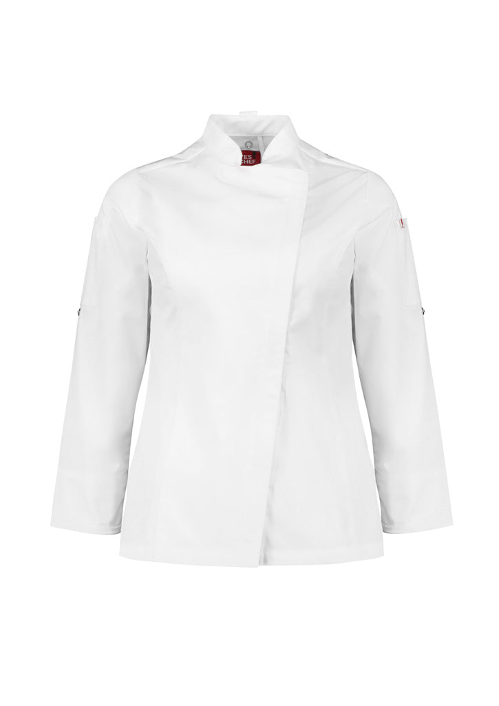 Alfresco Womens Long Sleeve Chef Jacket - White