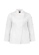 Alfresco Womens Long Sleeve Chef Jacket - White