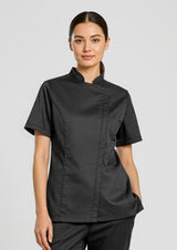 Alfresco Womens Short Sleeve Chef Jacket - White