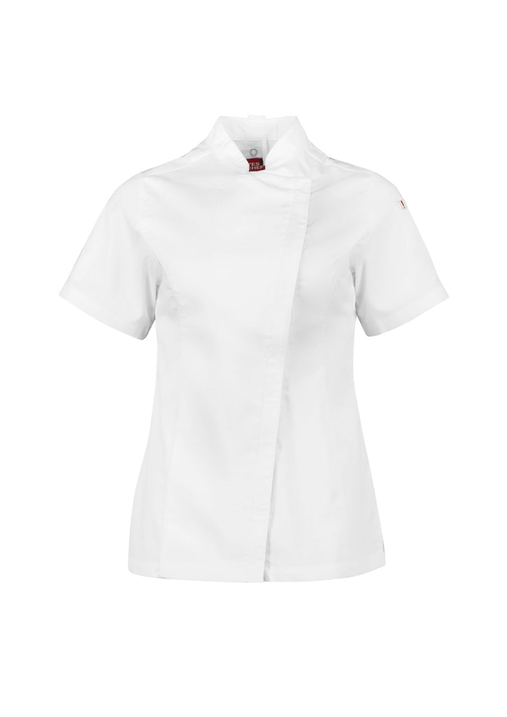 Alfresco Womens Short Sleeve Chef Jacket - White