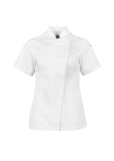 Alfresco Womens Short Sleeve Chef Jacket - White