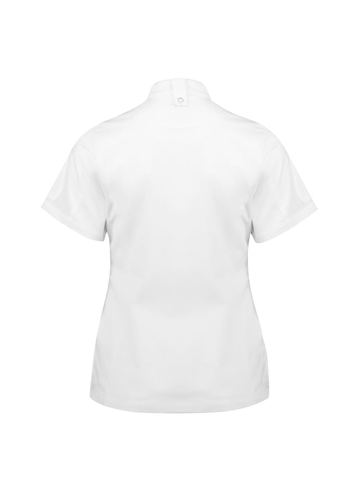 Alfresco Womens Short Sleeve Chef Jacket - White