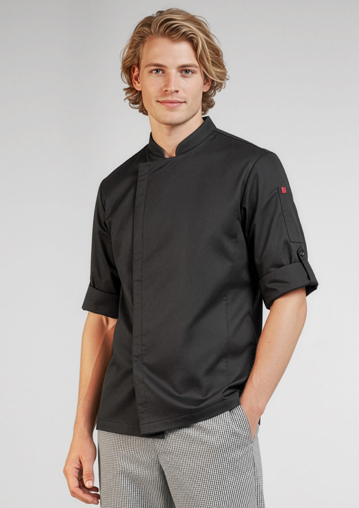 Alfresco Mens Long Sleeve Chef Jacket - White