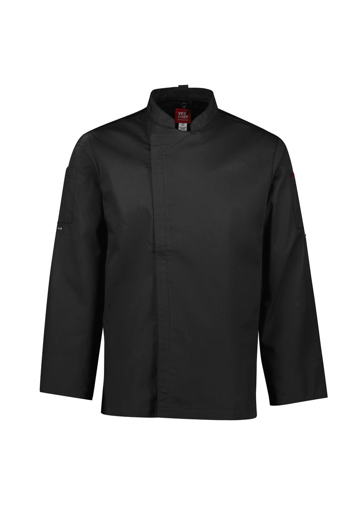 Alfresco Mens Long Sleeve Chef Jacket - Black