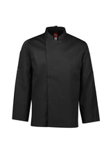Alfresco Mens Long Sleeve Chef Jacket - Black