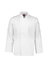 Alfresco Mens Long Sleeve Chef Jacket - White