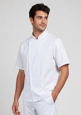 Alfresco Mens Short Sleeve Chef Jacket - White