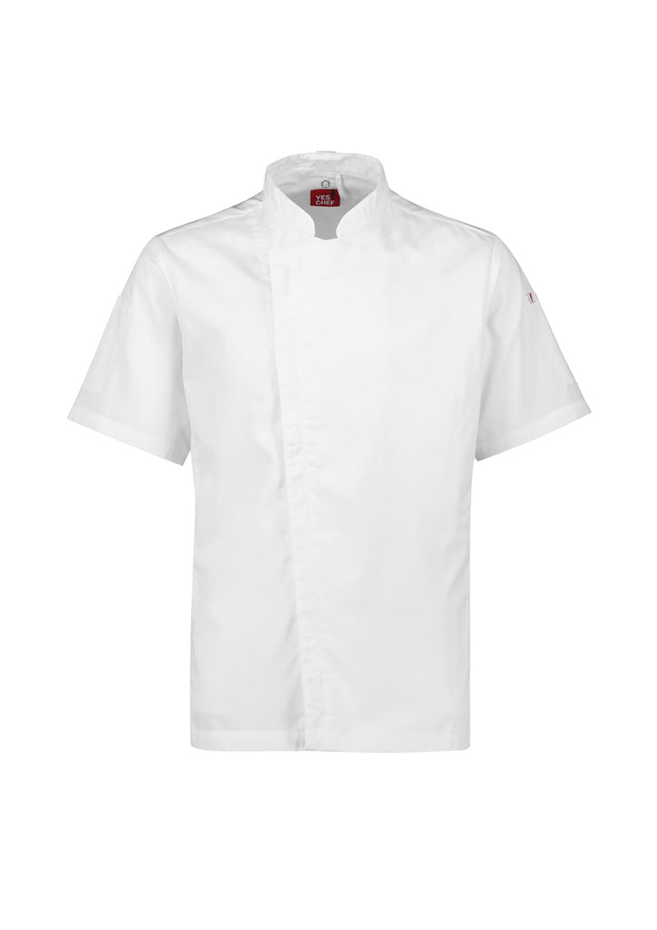 Alfresco Mens Short Sleeve Chef Jacket - White