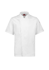 Alfresco Mens Short Sleeve Chef Jacket - White