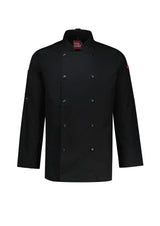 Gusto Mens Long Sleeve Chef Jacket - Black
