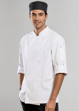 Gusto Mens Long Sleeve Chef Jacket - White