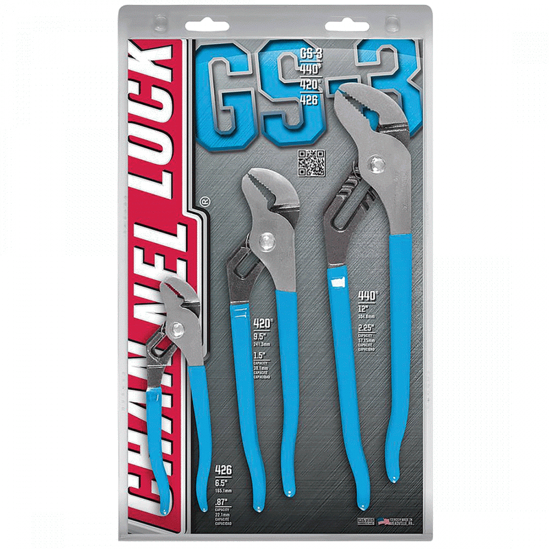 CHANNELLOCK Tongue and Groove Pliers 3pc