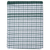 Green cotton tea towel with dobby weave, measuring 59 x 88cm, adds rustic charm to your kitchen decor.