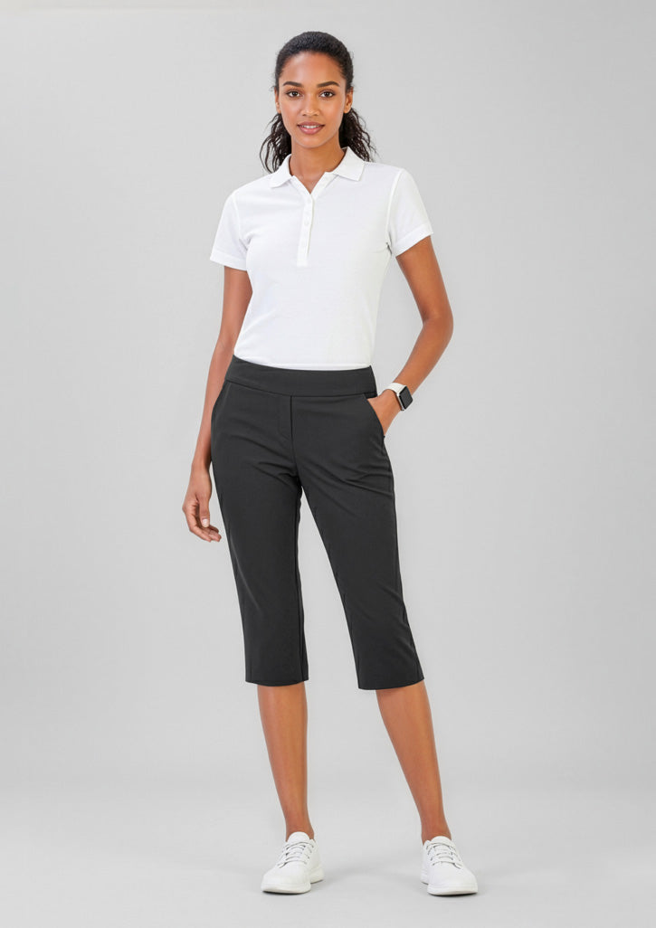 Jane Womens 3/4 Length Stretch Pant - Navy