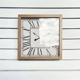 Marin Clock Natural Frame 40x40x6cm