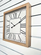 Marin Clock Natural Frame 40x40x6cm
