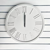 Whisper Clock White With Steel Grey Arms 60x60x3.5cm