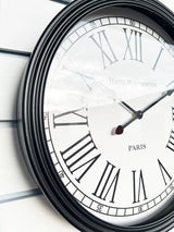 Aslan Clock Black Frame 38.5x38.5x6.5cm