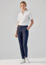 Comfort Waist Womens Slim Leg Pant - Black