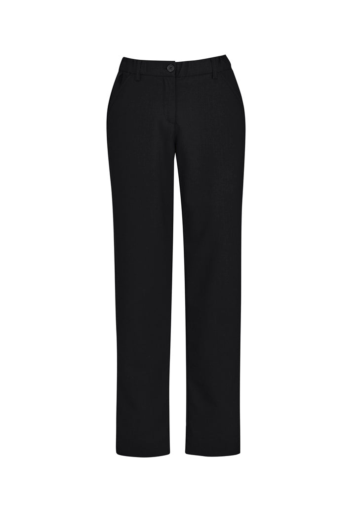 Comfort Waist Womens Straight Leg Pant - Black