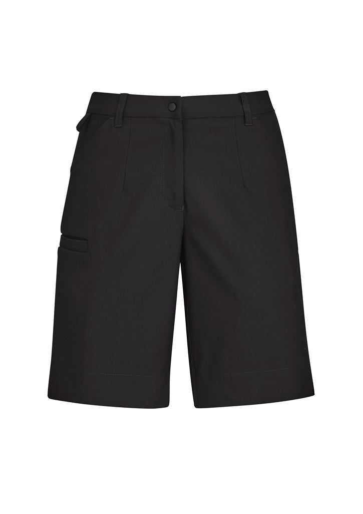 Comfort Waist Womens Cargo Short - Charcoal