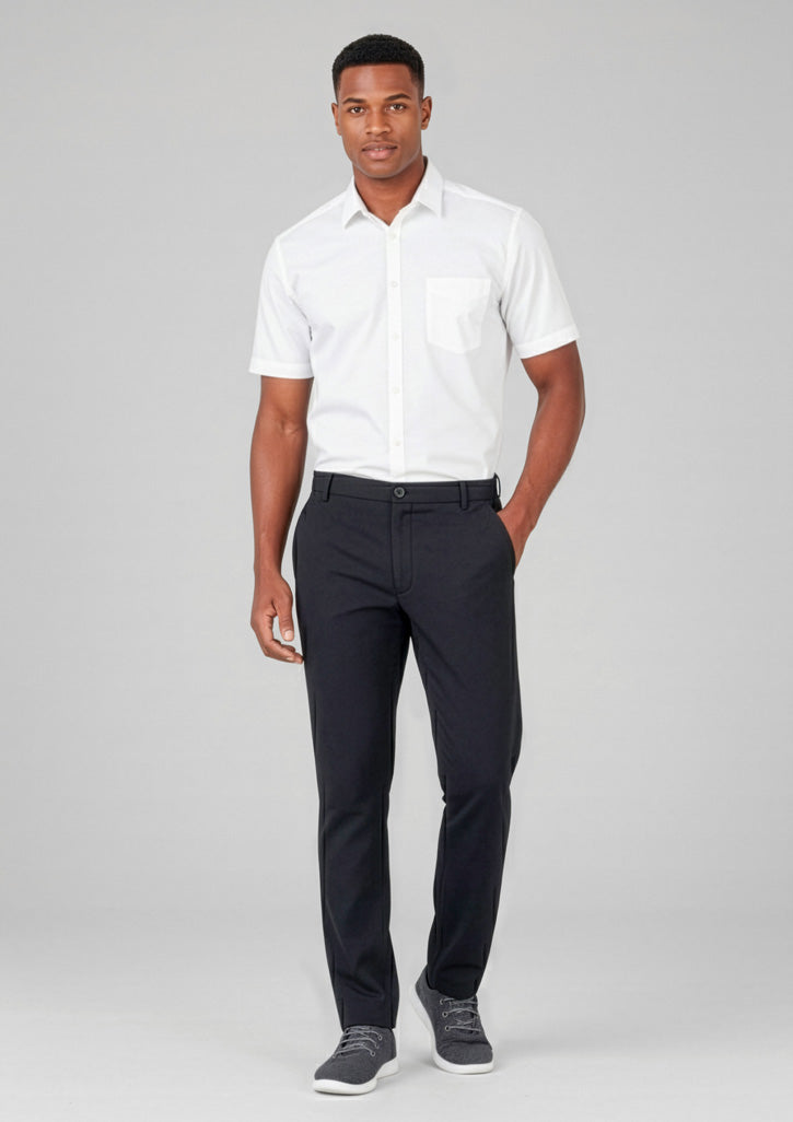 Comfort Waist Mens Flat Front Pant - Navy